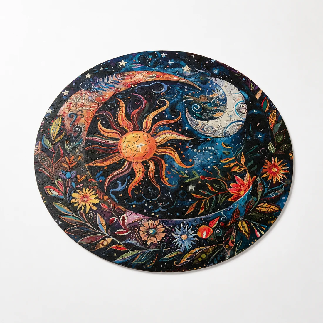 Angled view of the puzzle