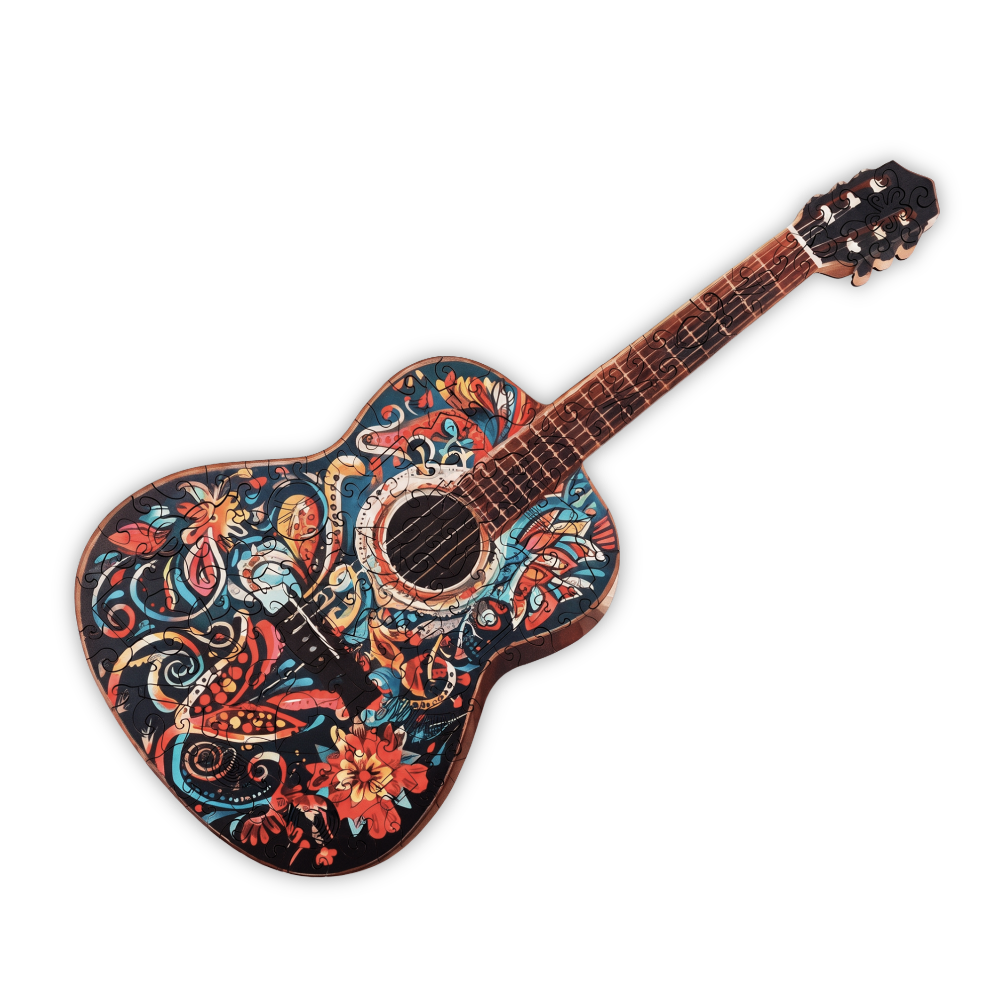 GroovyGuitar_transparent1 Пъзел Готина Китара - Изображение 1